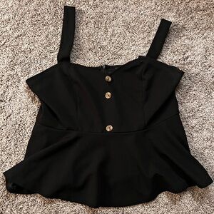 Black Peplum Top large